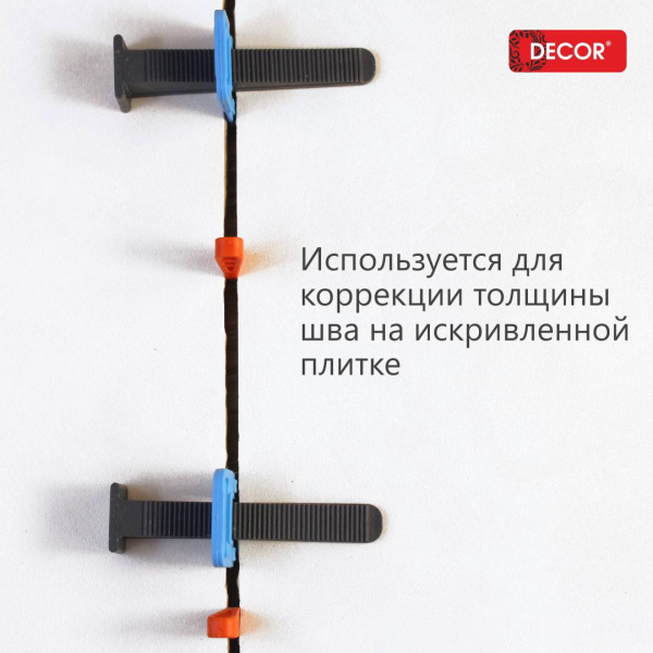 Клин усиленный для плитки 33х7мм 50шт/уп DECOR  338-3377; 11614231